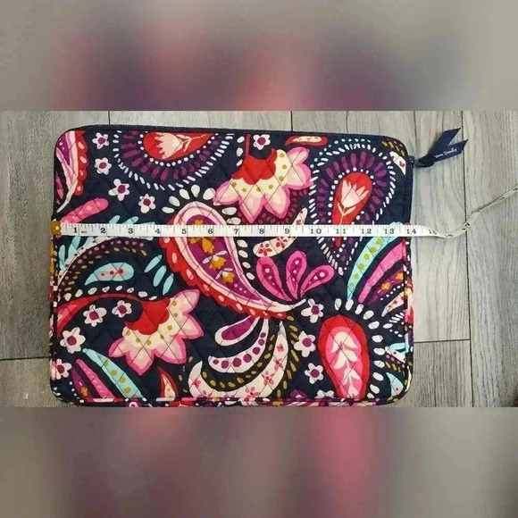 Vera Bradley Laptop‎ Tablet Bag Case Zipper Pouch Purple Paisley - Picture 6 of 7